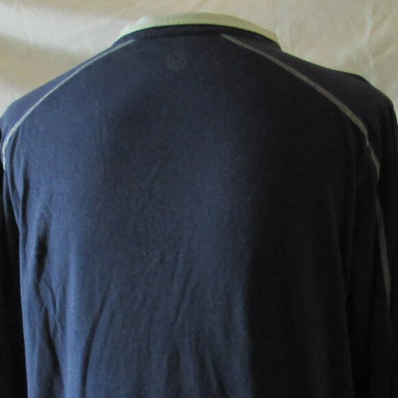 tasc Performance Blue/Cream Bamboo Lightweight Quarter-Zip Size Large EUC - Picture 3 of 8